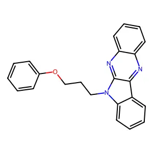 6-(3-phenoxypropyl)-6H-indolo[2,3-b]quinoxaline structure