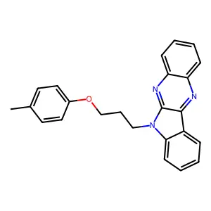 6-[3-(4-methylphenoxy)propyl]-6H-indolo[2,3-b]quinoxaline structure