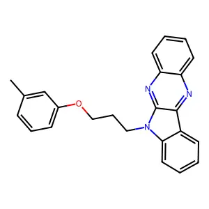 6-[3-(3-methylphenoxy)propyl]-6H-indolo[2,3-b]quinoxaline structure