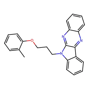 6-[3-(2-methylphenoxy)propyl]-6H-indolo[2,3-b]quinoxaline structure