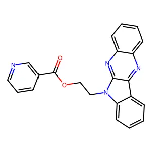 2-(6H-indolo[2,3-b]quinoxalin-6-yl)ethyl nicotinate structure