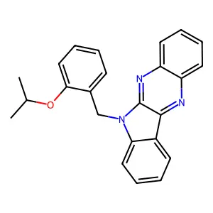 6-(2-isopropoxybenzyl)-6H-indolo[2,3-b]quinoxaline structure