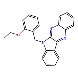 6-[(2-ethoxyphenyl)methyl]-6H-indolo[2,3-b]quinoxaline structure