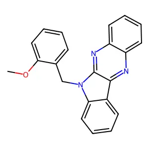 6-(2-methoxybenzyl)-6H-indolo[2,3-b]quinoxaline structure