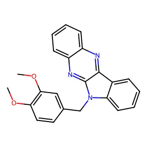 6-(3,4-dimethoxybenzyl)-6H-indolo[2,3-b]quinoxaline structure