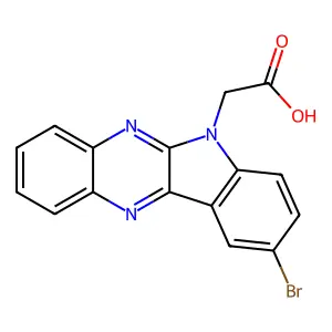 (9-bromo-6H-indolo[2,3-b]quinoxalin-6-yl)acetic acid structure