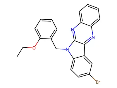 9-bromo-6-(2-ethoxybenzyl)-6H-indolo[2,3-b]quinoxaline structure