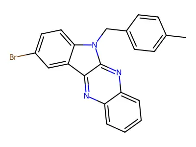 9-bromo-6-(4-methylbenzyl)-6H-indolo[2,3-b]quinoxaline structure