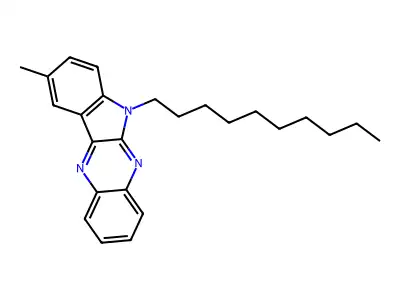 6-decyl-9-methyl-6H-indolo[2,3-b]quinoxaline structure
