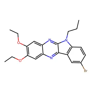 9-bromo-2,3-diethoxy-6-propyl-6H-indolo[2,3-b]quinoxaline structure
