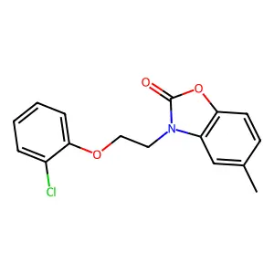 3-[2-(2-Chlorophenoxy)ethyl]-5-methyl-1,3-benzoxazol-2-one structure