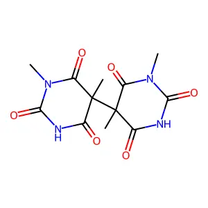 5-(1,5-dimethyl-2,4,6-trioxo-1,3-diazinan-5-yl)-1,5-dimethyl-1,3-diazinane-2,4,6-trione structure