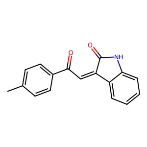 3-[2-(4-methylphenyl)-2-oxoethylidene]-2,3-dihydro-1H-indol-2-one structure