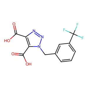 1-[[3-(trifluoromethyl)phenyl]methyl]triazole-4,5-dicarboxylic Acid structure