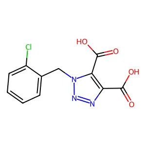 1H-1,2,3-Triazole-4,5-dicarboxylic acid, 1-[(2-chlorophenyl)methyl]- structure