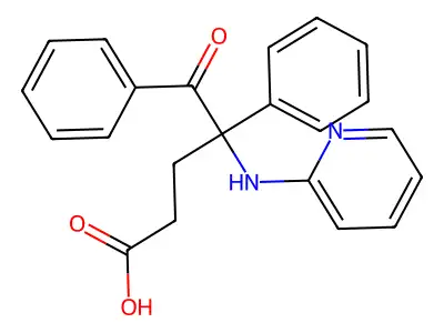 Benzenepentanoic acid, delta-oxo-gamma-phenyl-gamma-(2-pyridinylamino)- structure