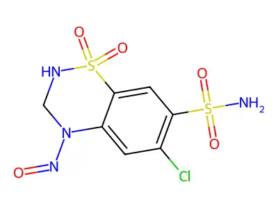 4-Nitrosohydrochlorothiazide structure