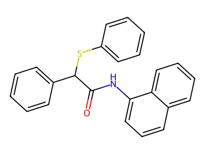 N-(Naphthalen-1-yl)-2-phenyl-2-(phenylsulfanyl)acetamide structure