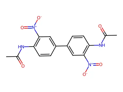 3,3'-dinitro-N,N'-diacetylbenzidine structure