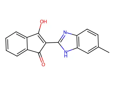 2-(5-Methyl-3-hydrobenzimidazol-2-ylidene)indane-1,3-dione structure
