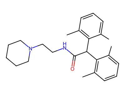 Benzeneacetamide, alpha-(2,6-dimethylphenyl)-2,6-dimethyl-N-(2-(1-piperidinyl)ethyl)- structure