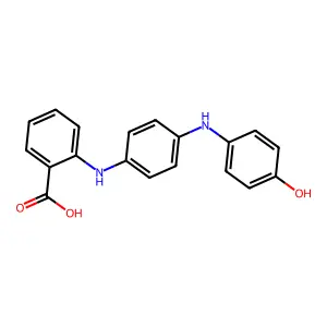 2-((4-((4-Hydroxyphenyl)amino)phenyl)amino)benzoic acid structure