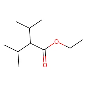 Butanoic acid, 3-methyl-2-(1-methylethyl), ethyl ester structure