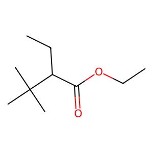 Butanoic acid, 2-ethyl-3,3-dimethyl, ethyl ester structure