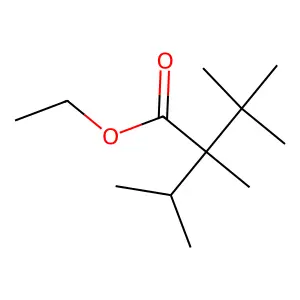 Butanoic acid, 2,3,3-trimethyl-2-(1-methylethyl), ethyl ester structure