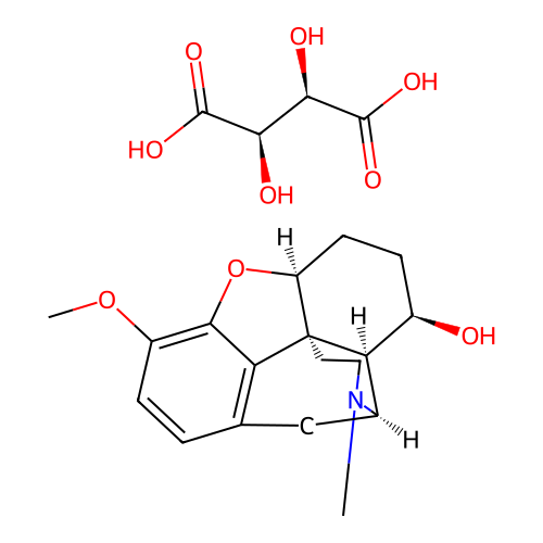 Dihydroallopseudocodeine acid tartrate structure