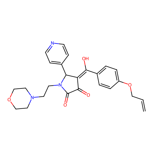 4-(4-(allyloxy)benzoyl)-3-hydroxy-1-(2-morpholinoethyl)-5-(pyridin-4-yl)-1H-pyrrol-2(5H)-one structure