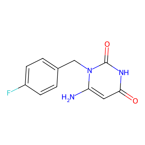 6-amino-1-(4-fluorobenzyl)-4-hydroxypyrimidin-2(1H)-one structure