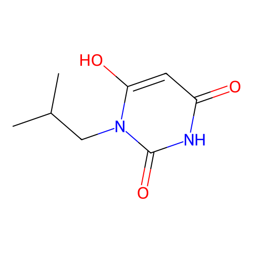 6-Hydroxy-3-(2-methylpropyl)-1,2,3,4-tetrahydropyrimidine-2,4-dione structure