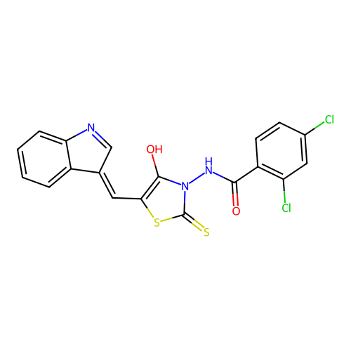 CAS 638138-83-7 - C19H11Cl2N3O2S2 structure
