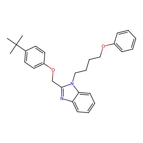 2-[(4-tert-butylphenoxy)methyl]-1-(4-phenoxybutyl)-1H-benzimidazole structure