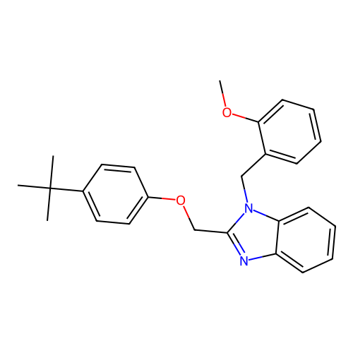2-[(4-tert-butylphenoxy)methyl]-1-(2-methoxybenzyl)-1H-benzimidazole structure