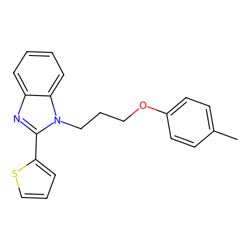 4-Methyl-1-[3-(2-(2-thienyl)benzimidazolyl)propoxy]benzene structure