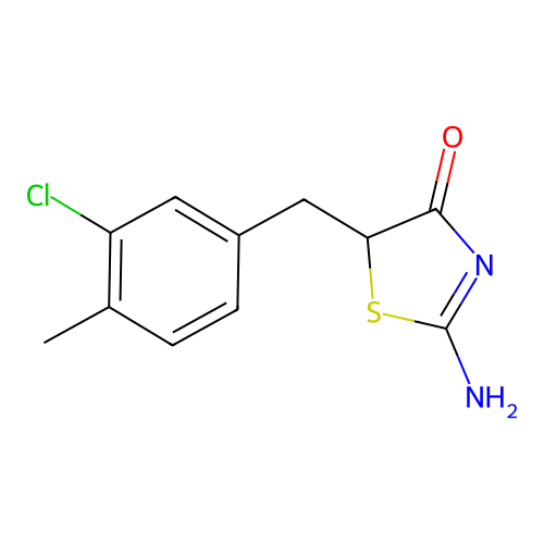5-(3-Chloro-4-methylbenzyl)-2-imino-1,3-thiazolidin-4-one structure