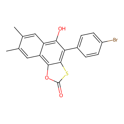 4-(4-Bromophenyl)-5-hydroxy-7,8-dimethylnaphtho[2,1-d][1,3]oxathiol-2-one structure