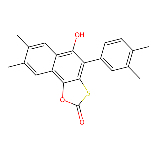 4-(3,4-Dimethylphenyl)-5-hydroxy-7,8-dimethylnaphtho[2,1-d][1,3]oxathiol-2-one structure