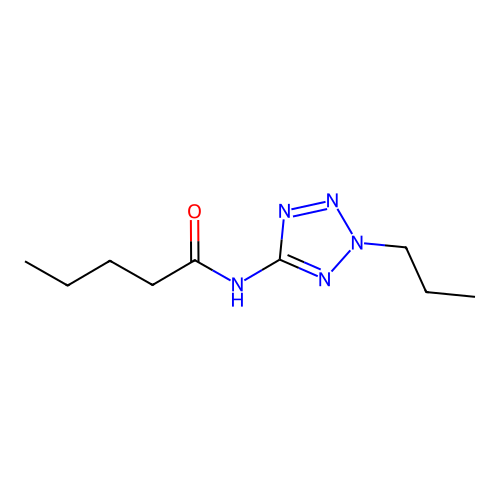 N-(2-propyl-2H-tetrazol-5-yl)pentanamide structure