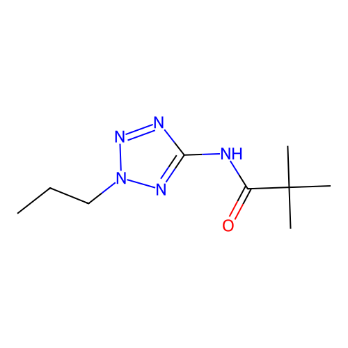 2,2-dimethyl-N-(2-propyl-2H-tetrazol-5-yl)propanamide structure