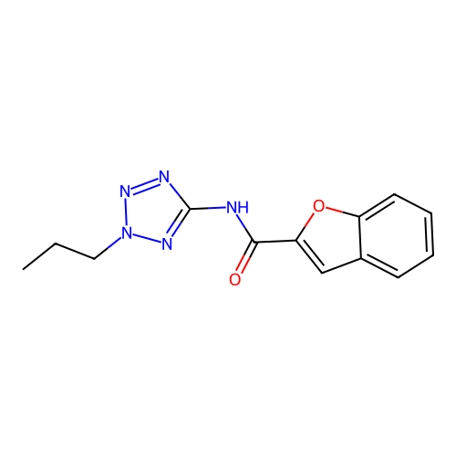 N-(2-propyl-2H-tetrazol-5-yl)-1-benzofuran-2-carboxamide structure