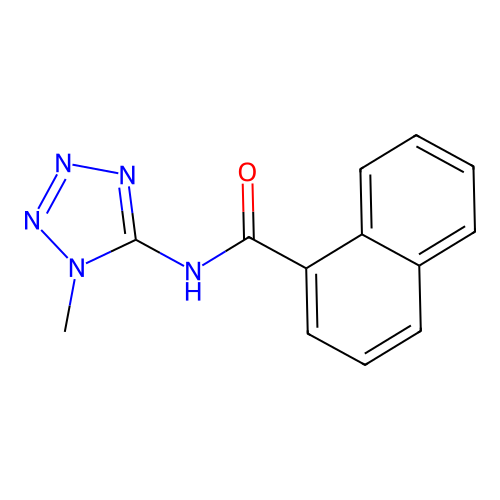 N-(1-methyltetrazol-5-yl)naphthalene-1-carboxamide structure