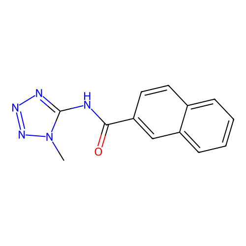 N-(1-methyltetrazol-5-yl)naphthalene-2-carboxamide structure