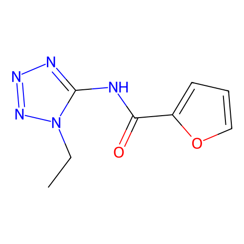 N-(1-乙基四氮唑-5-基)呋喃-2-甲酰胺 structure