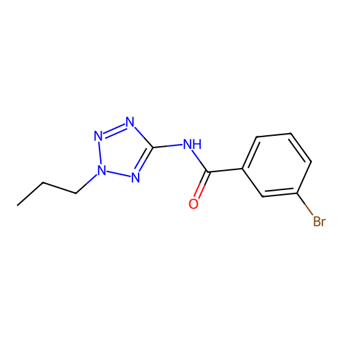 3-bromo-N-(2-propyl-2H-tetrazol-5-yl)benzamide structure