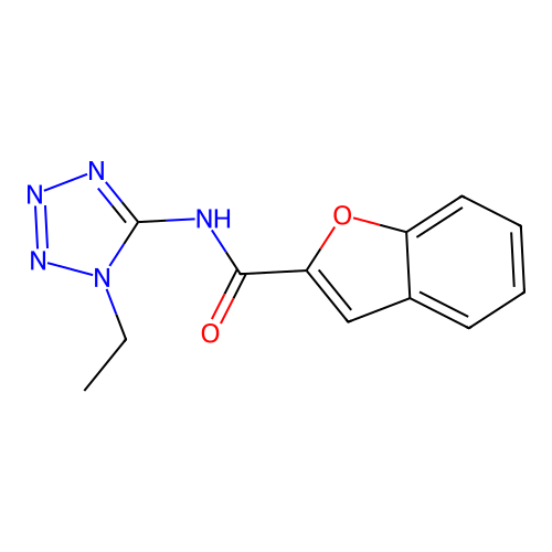 N-(1-ethyltetrazol-5-yl)-1-benzofuran-2-carboxamide structure
