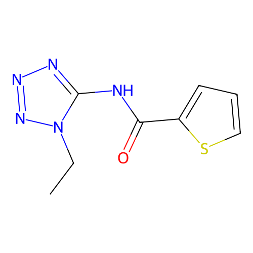 N-(1-ethyltetrazol-5-yl)thiophene-2-carboxamide structure