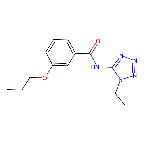 N-(1-ethyl-1H-tetrazol-5-yl)-3-propoxybenzamide structure
